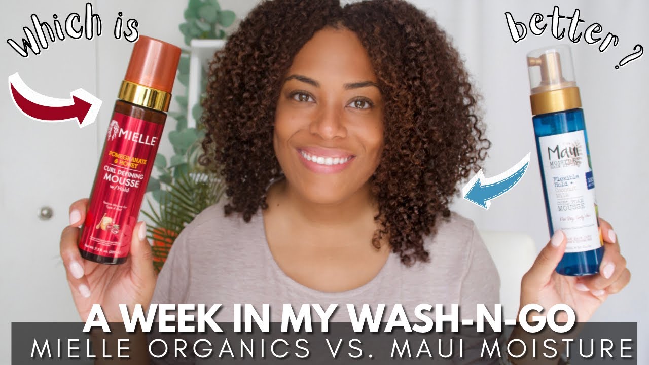 MIELLE ORGANICS  VS. MAUI MOISTURE | A WEEK IN MY WASH N GO| WHICH IS BETTER?!?!?