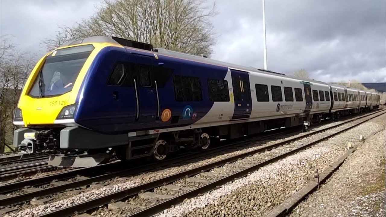 Northern Trains Ltd CAF DMU 195 120 in action at Hope Earles Sidings 12/3/2022