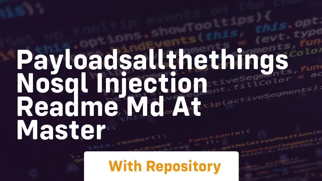 payloadsallthethings nosql injection readme md at master