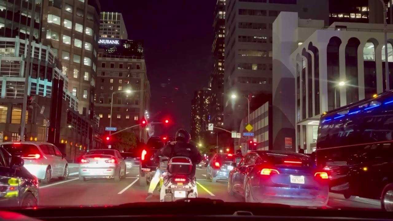 Saturday Night Drive 🌃 Koreatown to Little Tokyo | Downtown LA Night POV