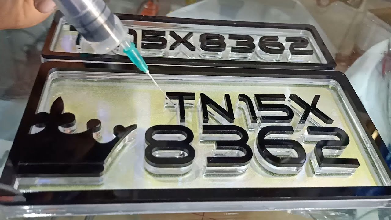 3D Color Flow Number Plate For Splindor Tvs Jupiter Honda Activa
