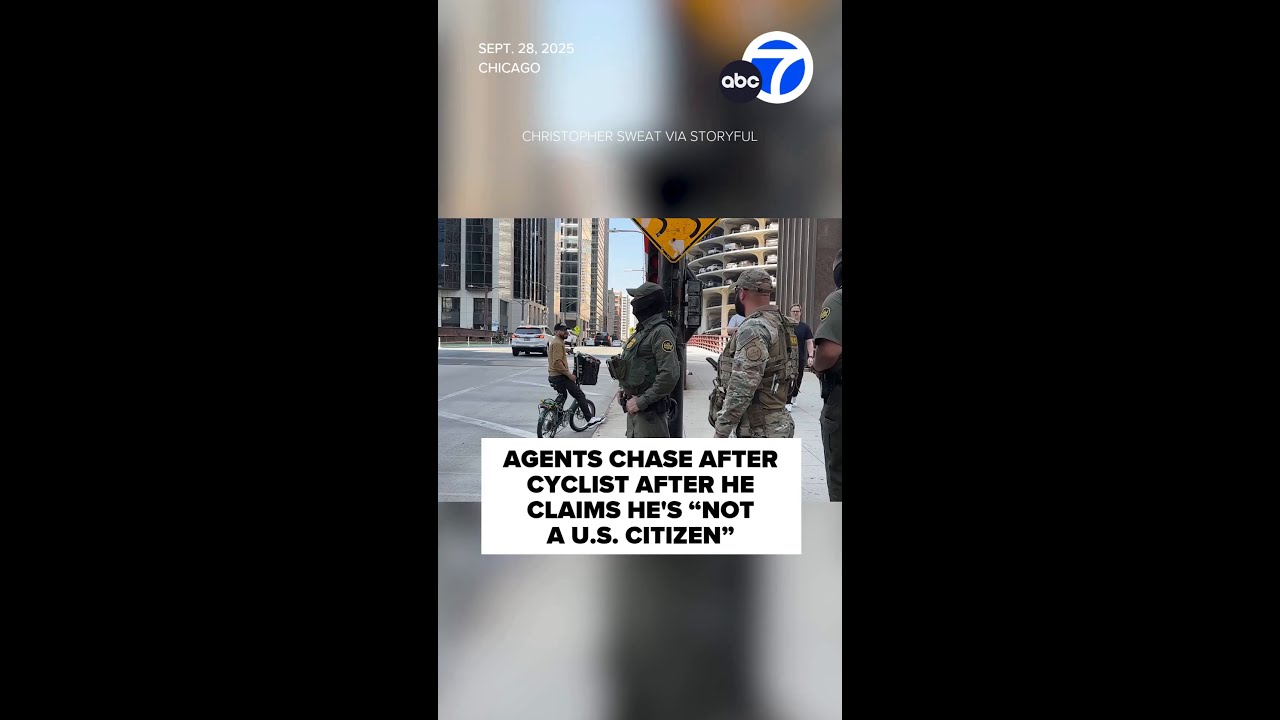 Agents chase after cyclist after he claims he's &ldquo;not a U.S. citizen&rdquo;