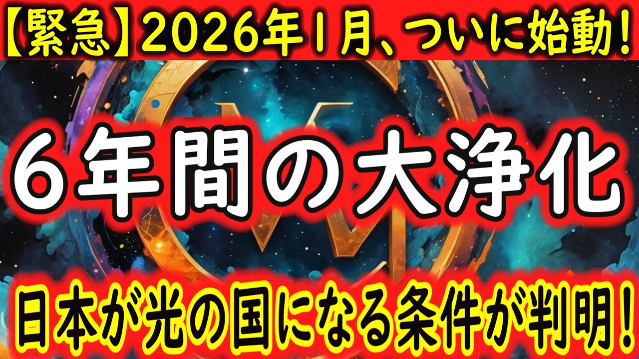 【緊急】2026年1月、ついに「6年間の大浄化」が始動。2025年に何も起きなかった本当の理由と、これから迫る3つの審判