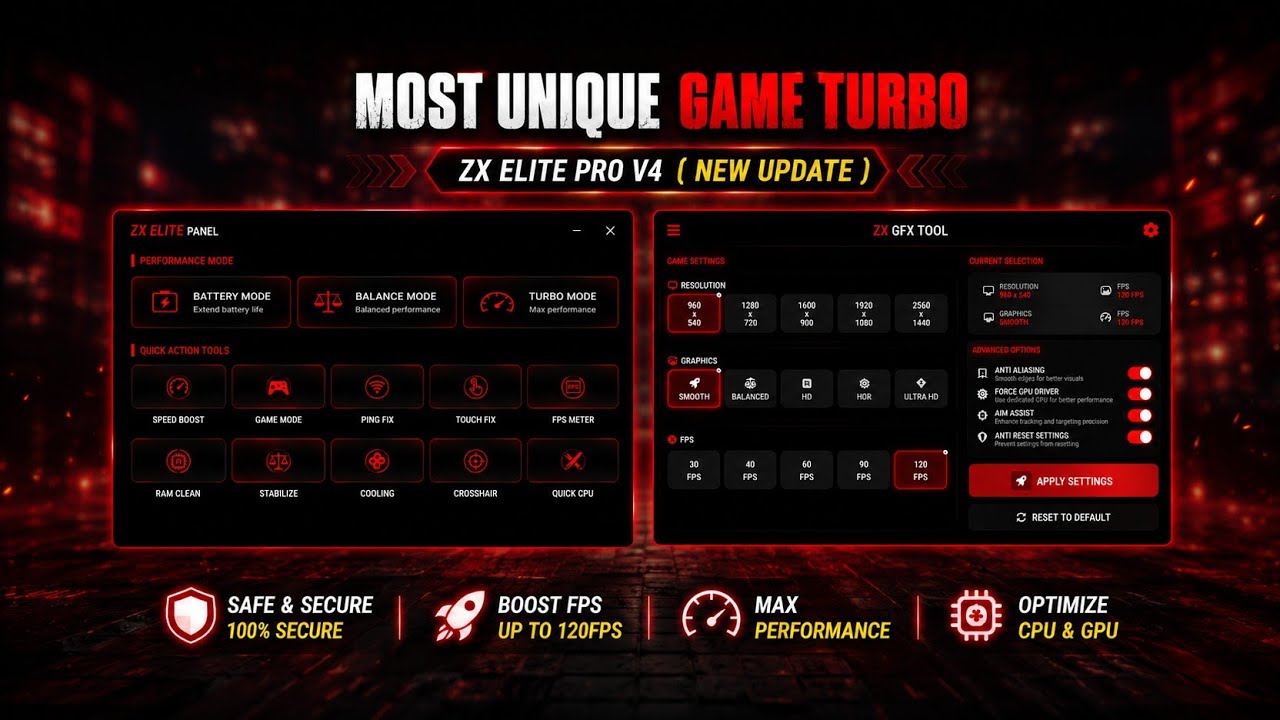 👉 Застрял на 30 FPS? 😡 Используй этот Game Turbo для высокого FPS и производительности ⚡ Без Root...