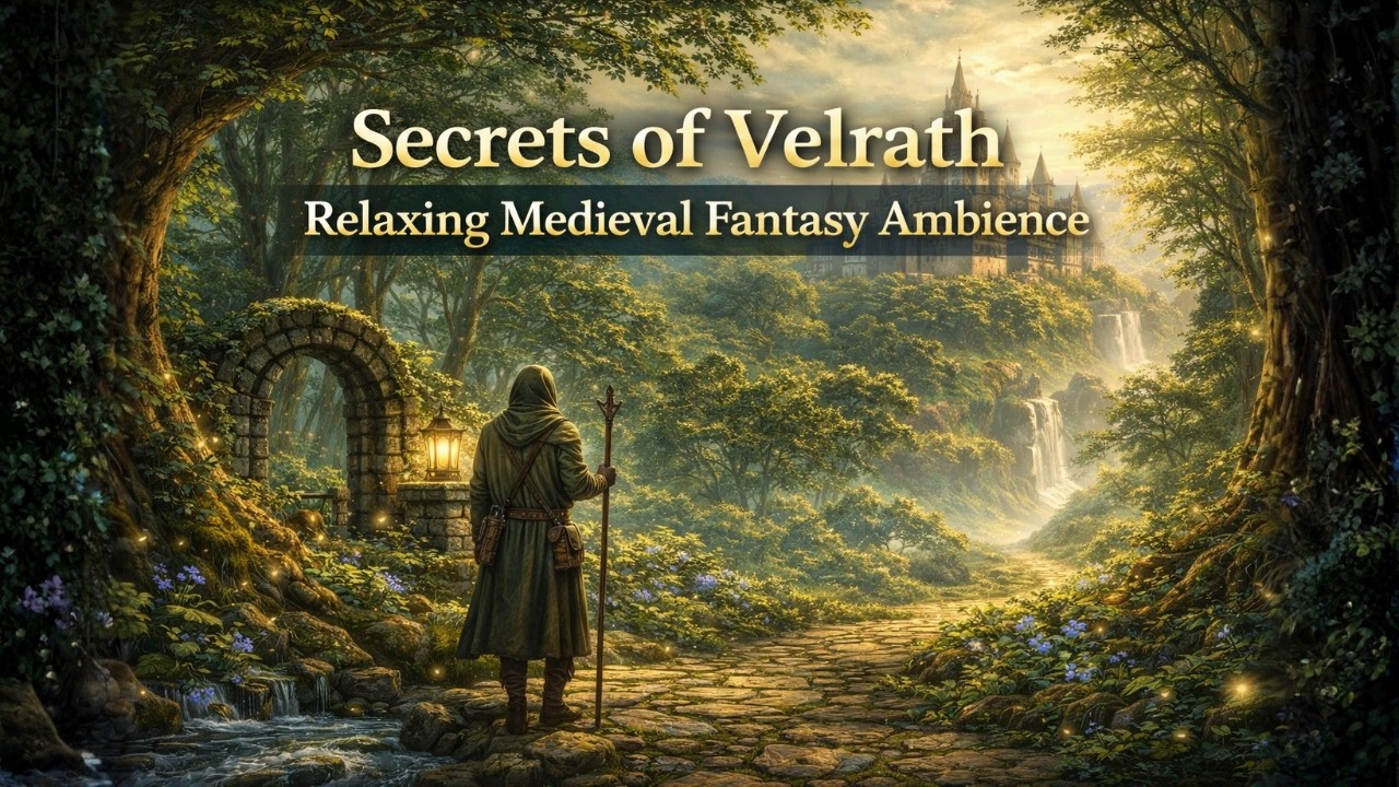 Secrets of Velrath 🌿 1 Hour Peaceful Medieval Fantasy Forest Ambience for Relaxation, Study & Sleep
