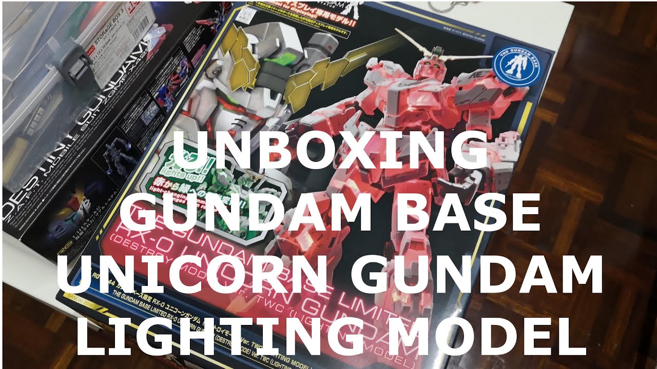 Unboxing: RG Gundam Base Limited Unicorn Gundam Lighting Model