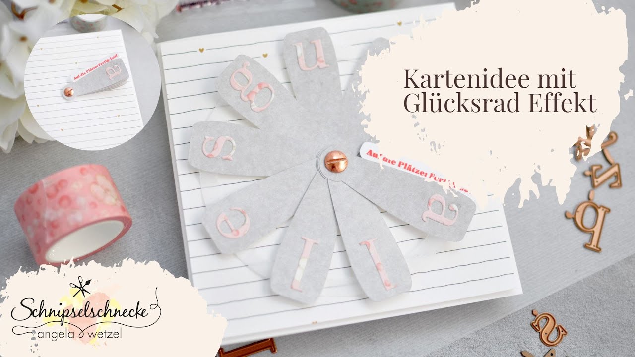 Kartenidee mit Gl&uuml;cksrad Effekt