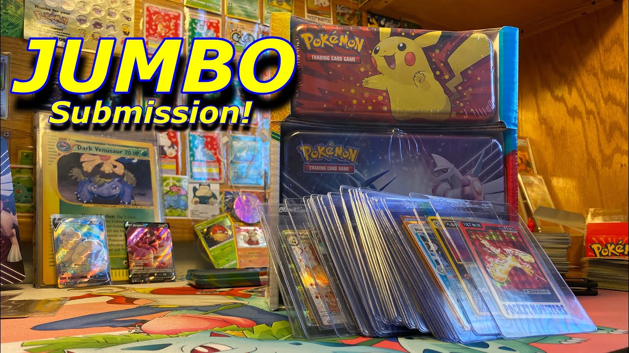 Sending JUMBO Pokémon cards to PSA + Costco Tins Opening