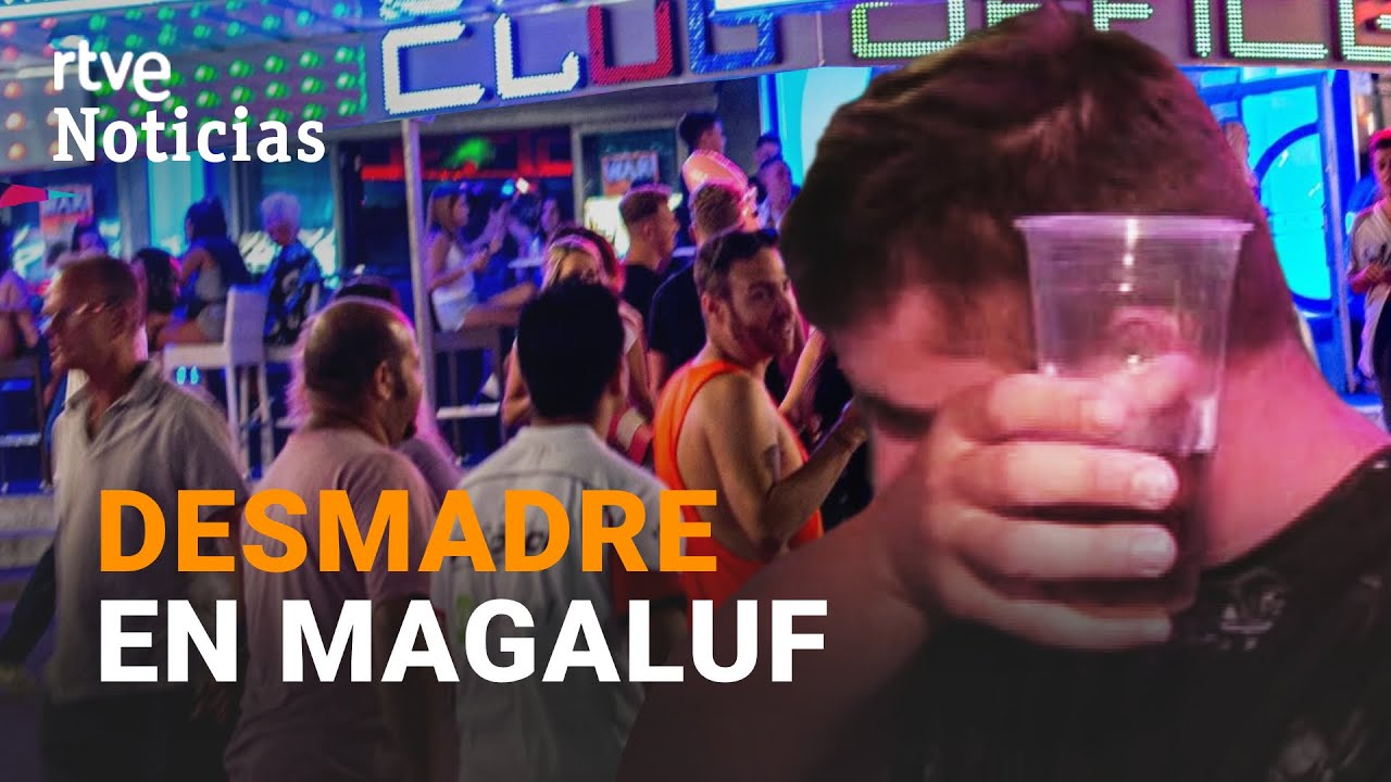 DESALOJADOS cientos de TURISTAS en MAGALUF, que se enfrentaron a la POLICÍA | RTVE Noticias