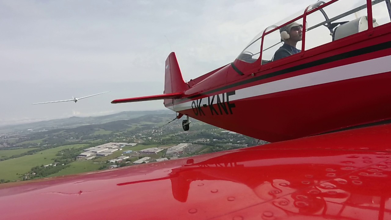 Vlek s Z226 a větroněm SF-34