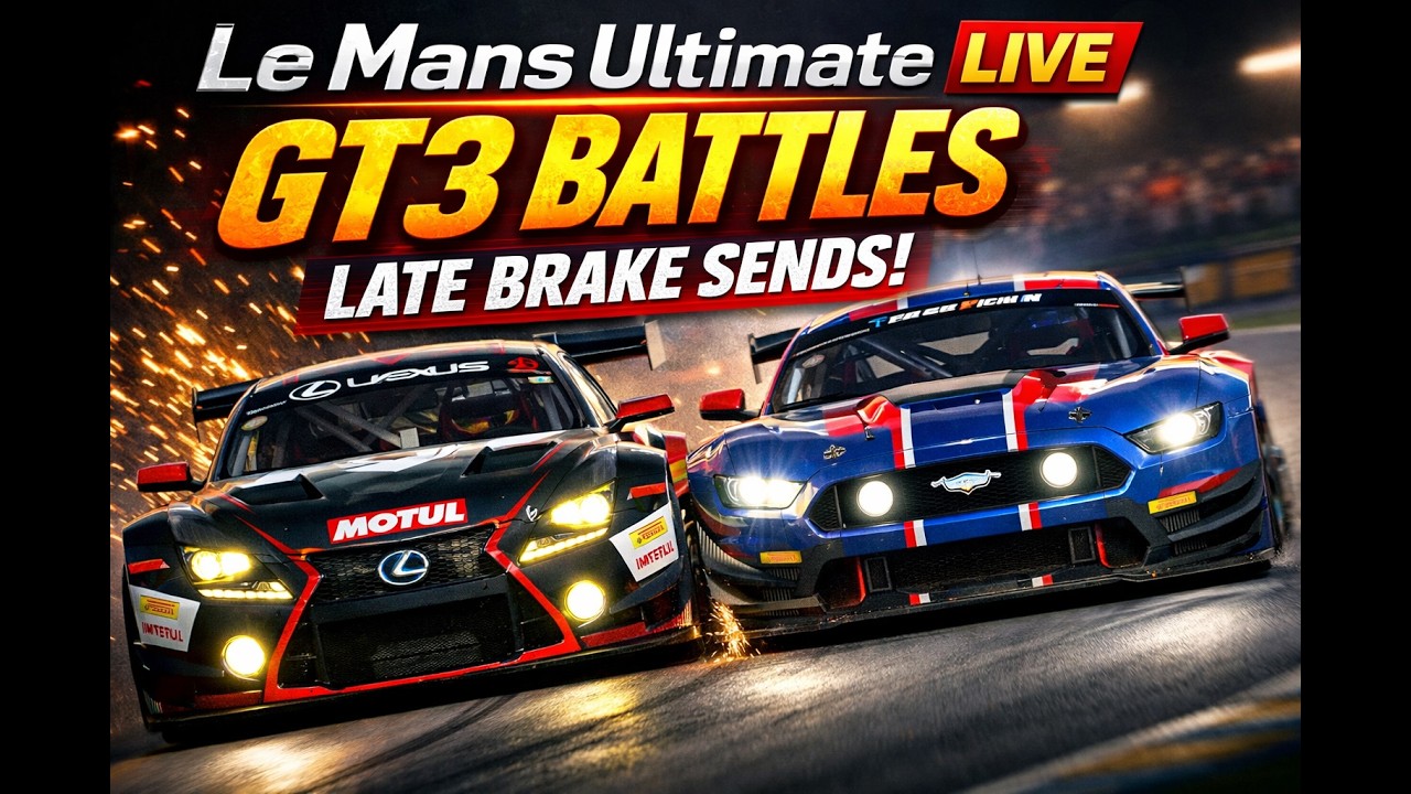 Le Mans Ultimate LIVE – GT3 Battles & Late Brake Sends