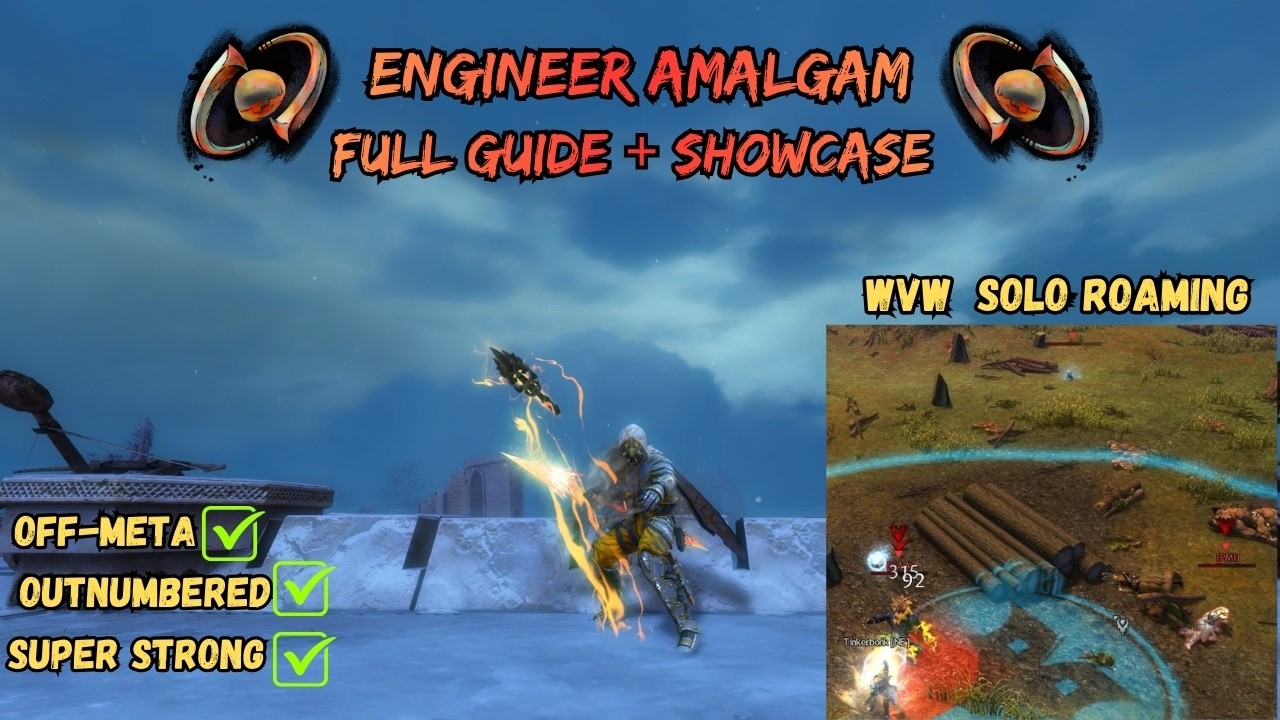GW2 WvW Elixir Amalgam Solo Roaming Build Guide/Showcase! [ Spear ] [ Strong And Easy ] [ Hybrid ]