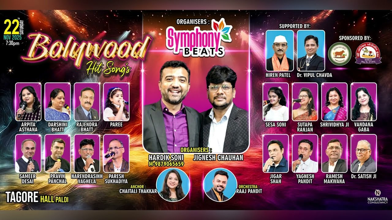 22nd November 2025..Saturday.Tagore Hall Ahmedabad. .Mere Naseeb Mein..Live Performance.Jaisvi(Pari)
