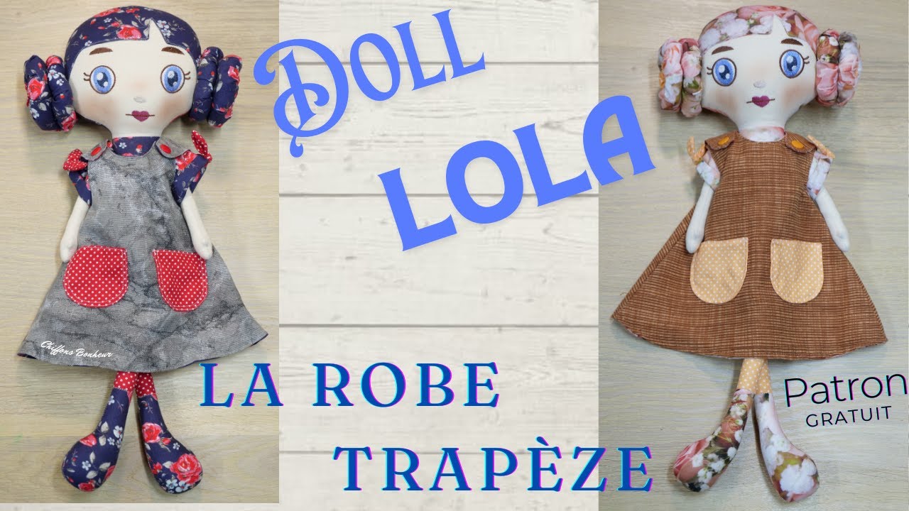 Couture de la Robe Trapèze de la Poupée de Chiffon Lola