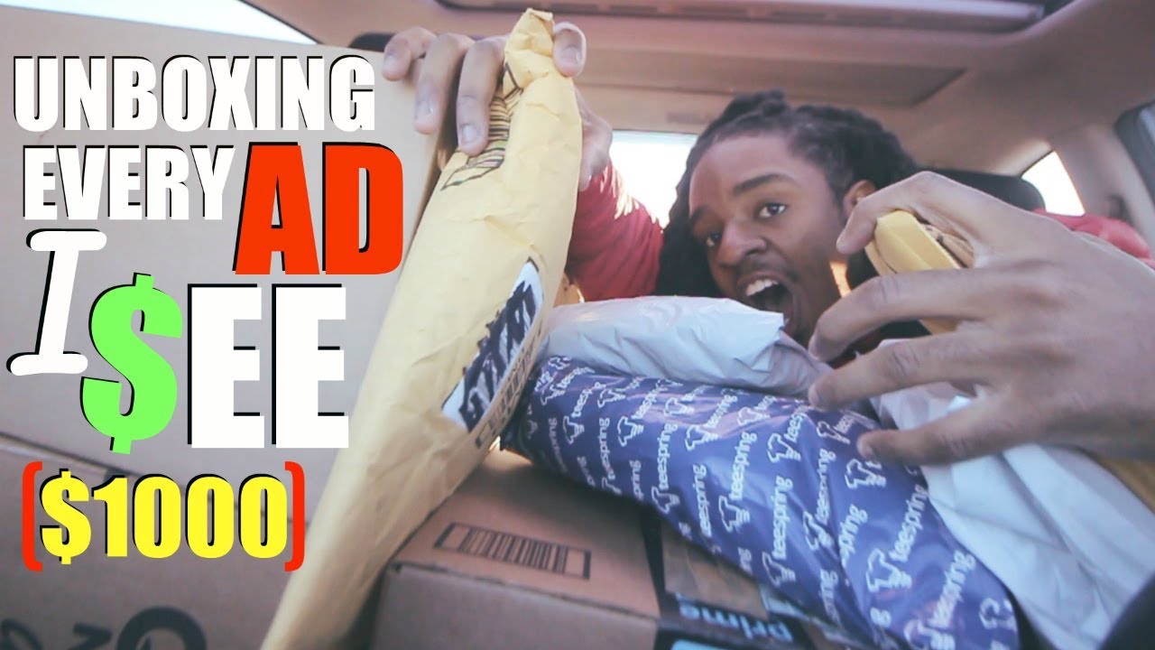 UNBOXING ITEMS FROM EVERY AD I SEE!! **I GOT SCAMMED!!!**