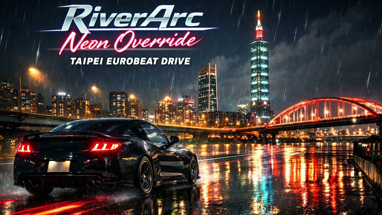 【台北ユーロビート】RiverArc Neon Override | Taipei EUROBEAT DRIVE / 台北・市街→淡水河リバーサイド ナイトラン