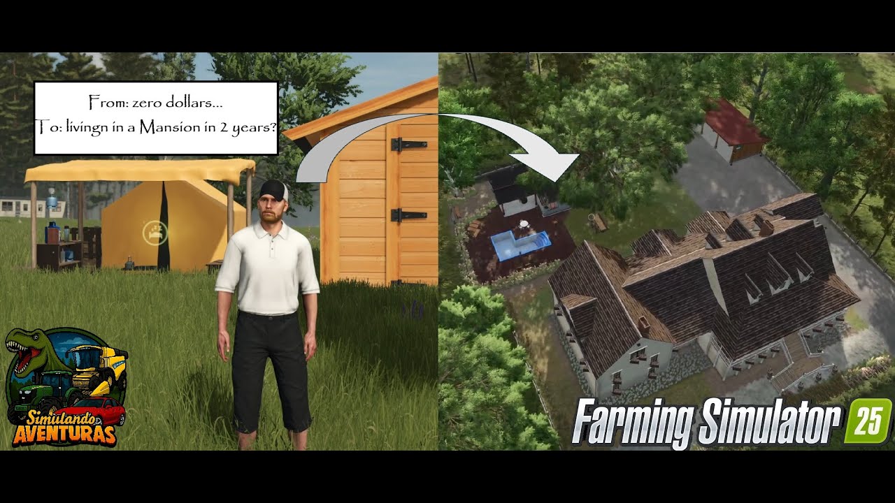 FS25 - From 0 USD to build a mansion in 2 years - full series