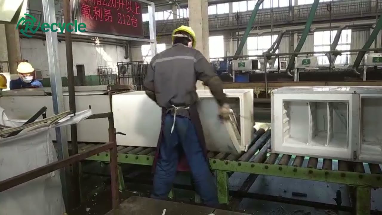 Old Refrigerators Recycling Plant | Complete Fridge Dismantling Recycling Line