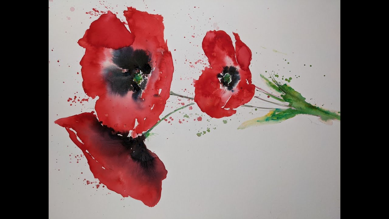 Brusho Poppies