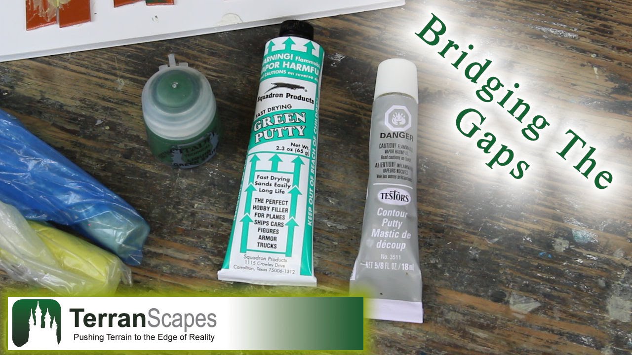 TerranScapes - Gap Filling Putties Review -- Squadron, Greenstuff, Testors