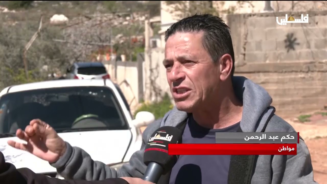 مستوطنون يهاجمون بلدة بروقين غرب سلفيت ويدمرون ممتلكات المواطنين