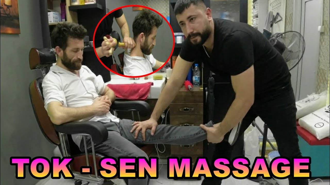 BY MEVLUT MASTER TOK-SEN MASSAGE &ASMR BARBER& hard head,back,rolling pin,arm,foot,leg,palm massage