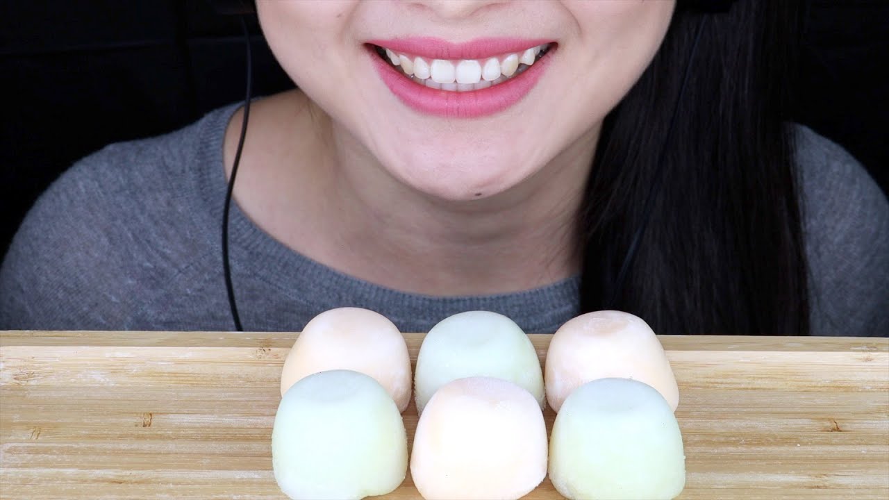 ASMR MANGO & GREEN TEA ICE CREAM MOCHI (SOFT EATING SOUNDS) MUKBANG *NO TALKING* | wendyasmr