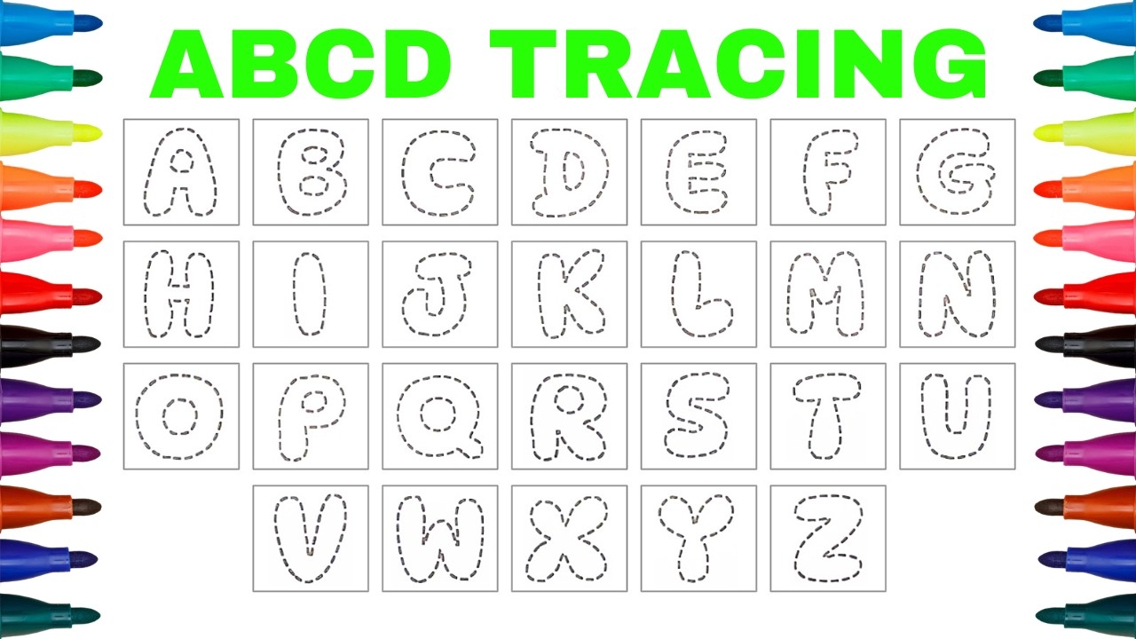 Alphabet Tracing and Coloring for Kids | बच्चों के लिए वर्णमाला अनुरेखण और रंग भरना