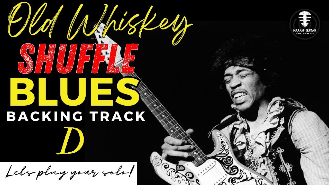 OLD WHISKEY Shuffle Blues backing track - JAM in D