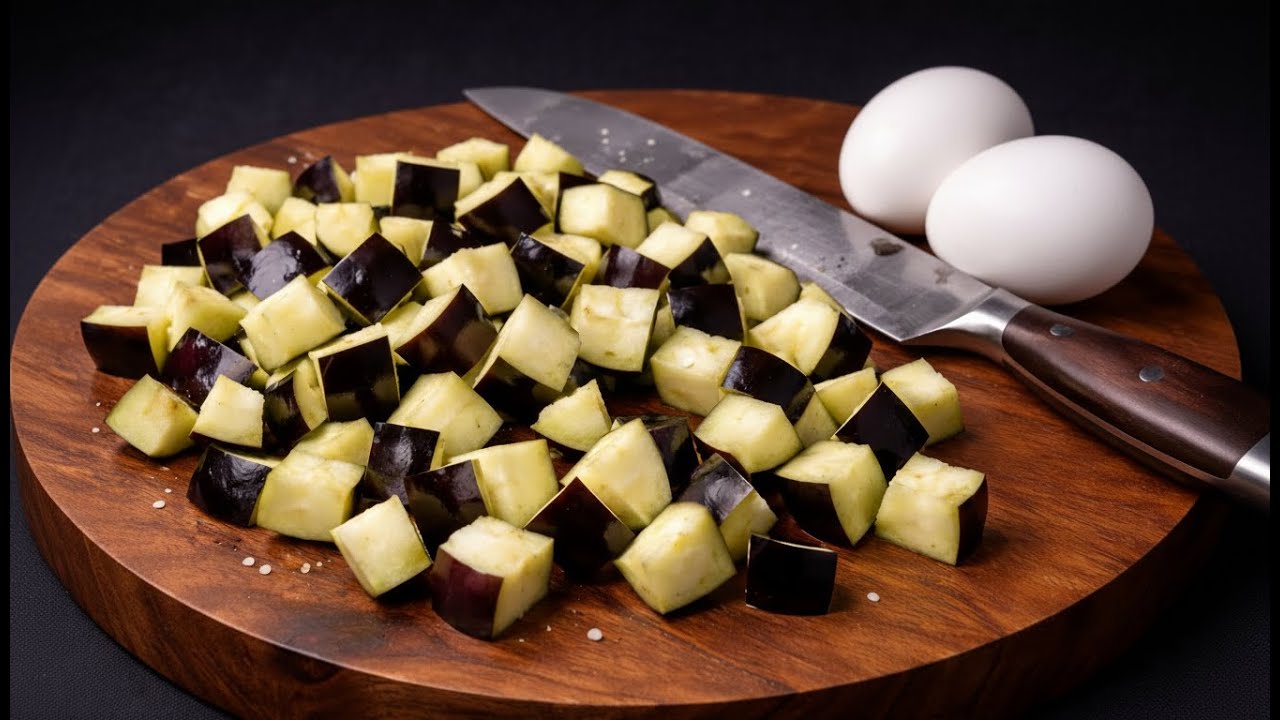 Die Aubergine, die alle verrückt macht! Das beste Auberginenrezept! Auberginen mit ei.