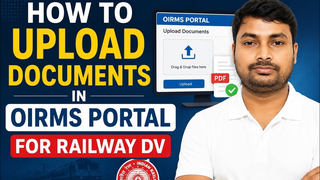 HOW TO UPLOAD DOCUMENTS IN OIRMS PORTAL FOR RAILWAY DV #railway #railwayntpc #important #foryou