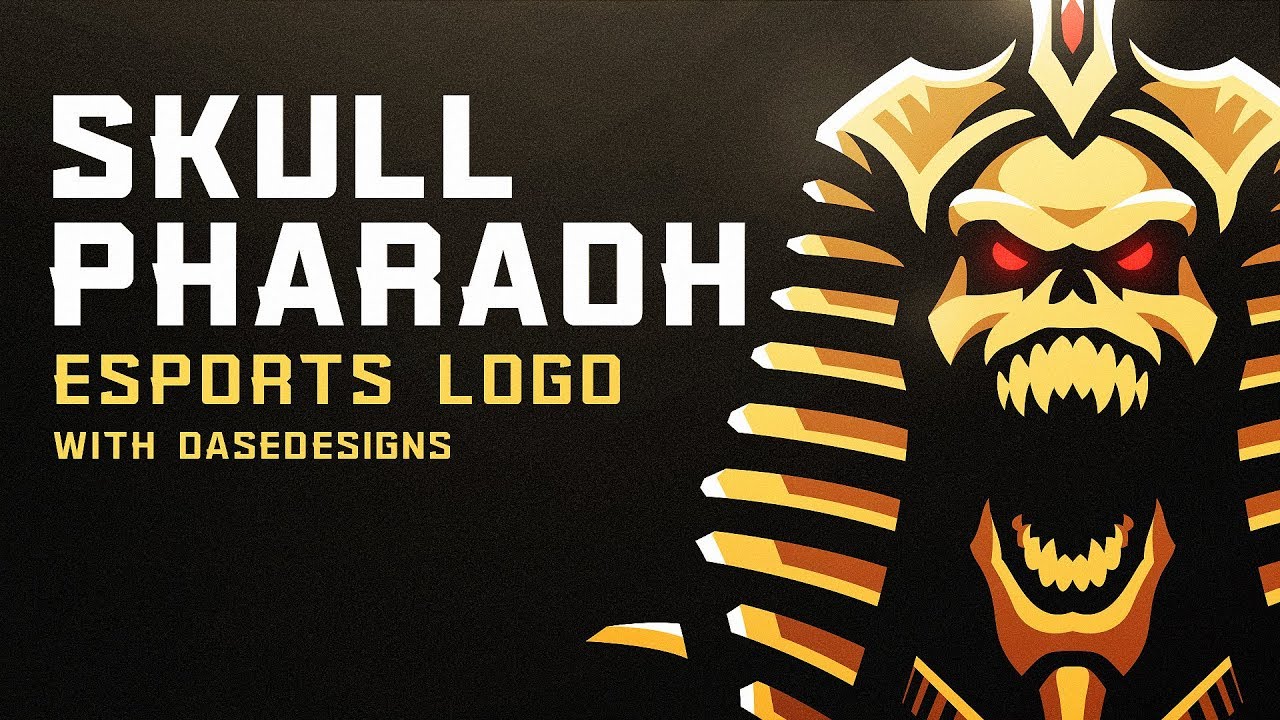 Skull Pharaoh eSports Mascot Logo | Adobe Illustrator | DaseDesigns