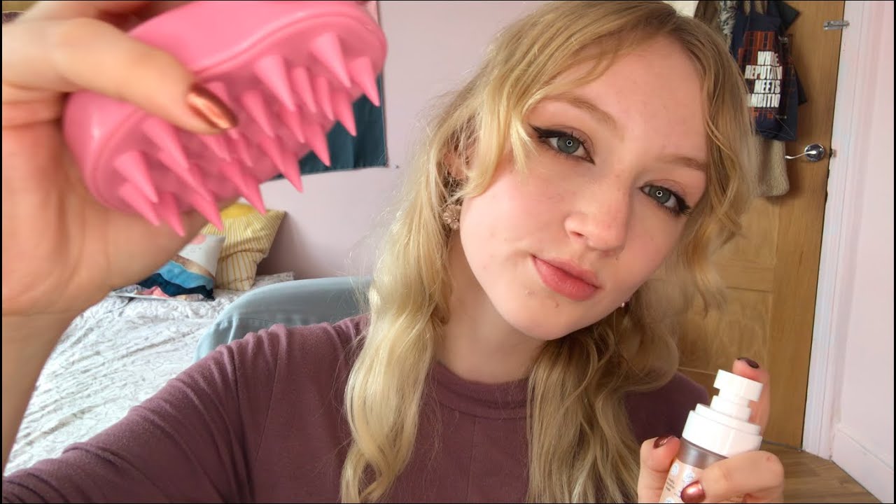 [ASMR] Relaxing hair wash and head massage 🚿🧼 ~ soft spoken, layered sounds