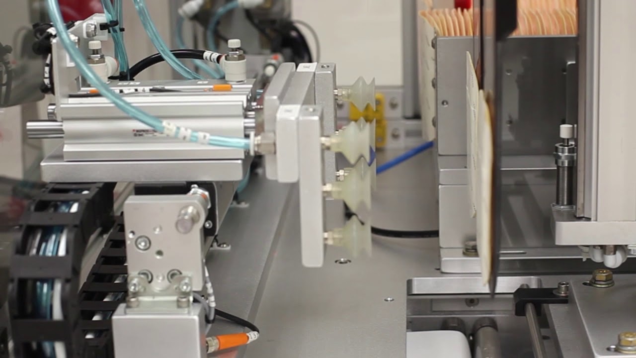 QuickPouch Vertical+ ACS Automated Form Fill Seal Pouch Machine with 2 Lane Magazine Style Loader
