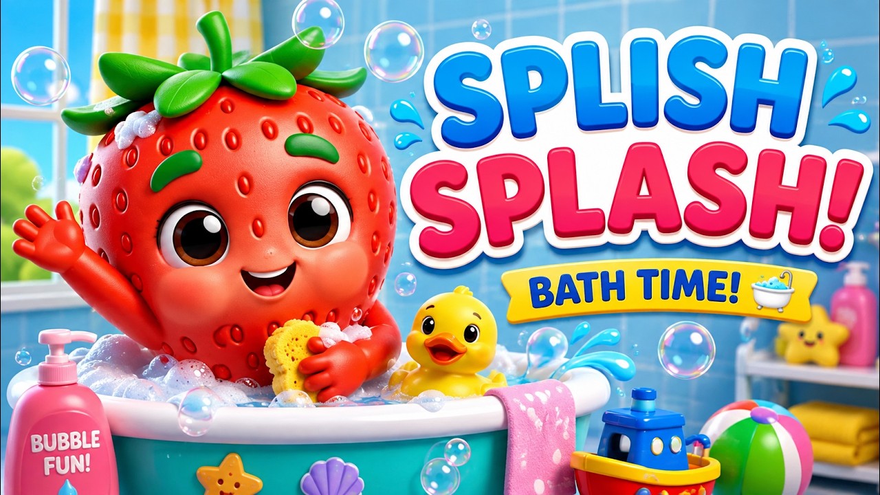 Bath Time Nursery Rhyme -- Strawberry Bob