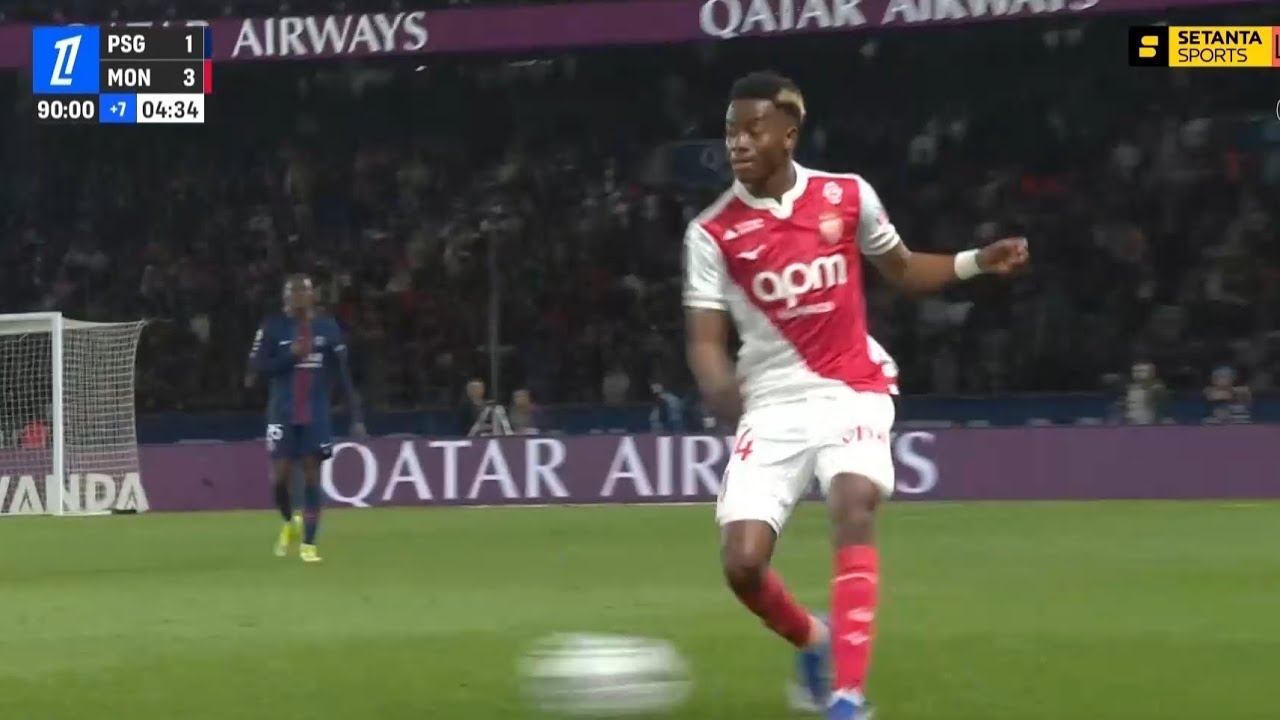 Simon Adingra vs Paris Saint Germain/ Monaco 3-1 PSG 
