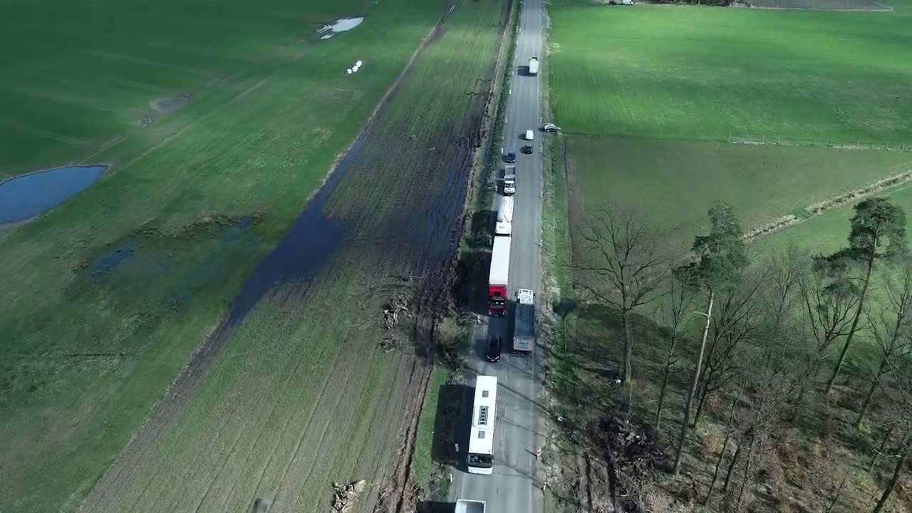 DK45 Jełowa-Bierdzany – przelot dronem – marzec 2024