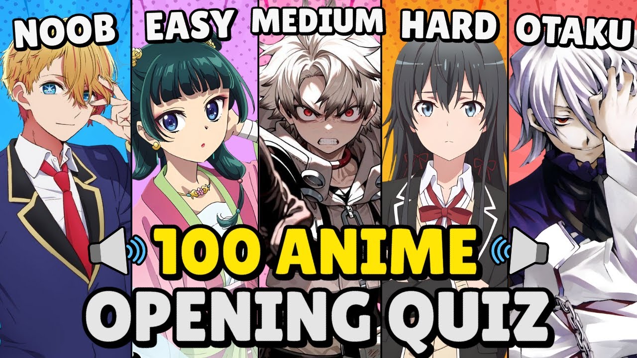 🤯 100 ANIME OPENINGS QUIZ【NOOB to OTAKU】 ULTIMATE TEST! 🔥🎧