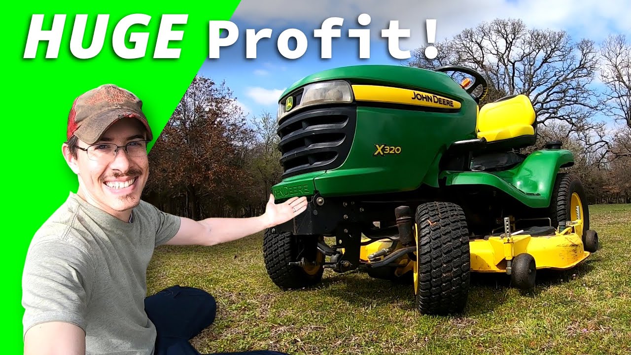 How I fixed this quirky John Deere X320 and sold it for $1,900 | Mower fix and sell