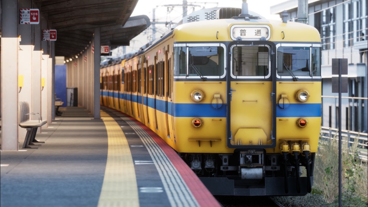 Running train 走ル列車やってみた！　早森鉄道　山海本線　HR1100型4両　長柄ー夕江津