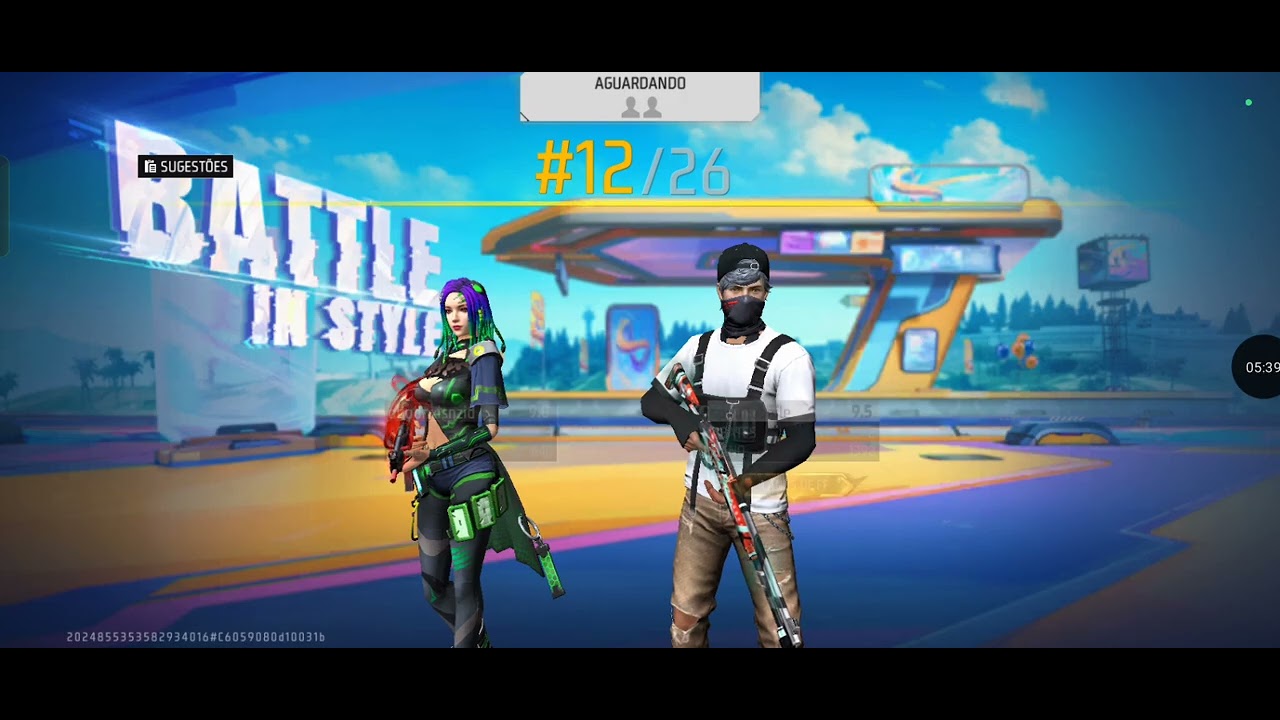 Joguei com meu amigo duas partidas e conseguimos ganhar bastante pontos no Free fire