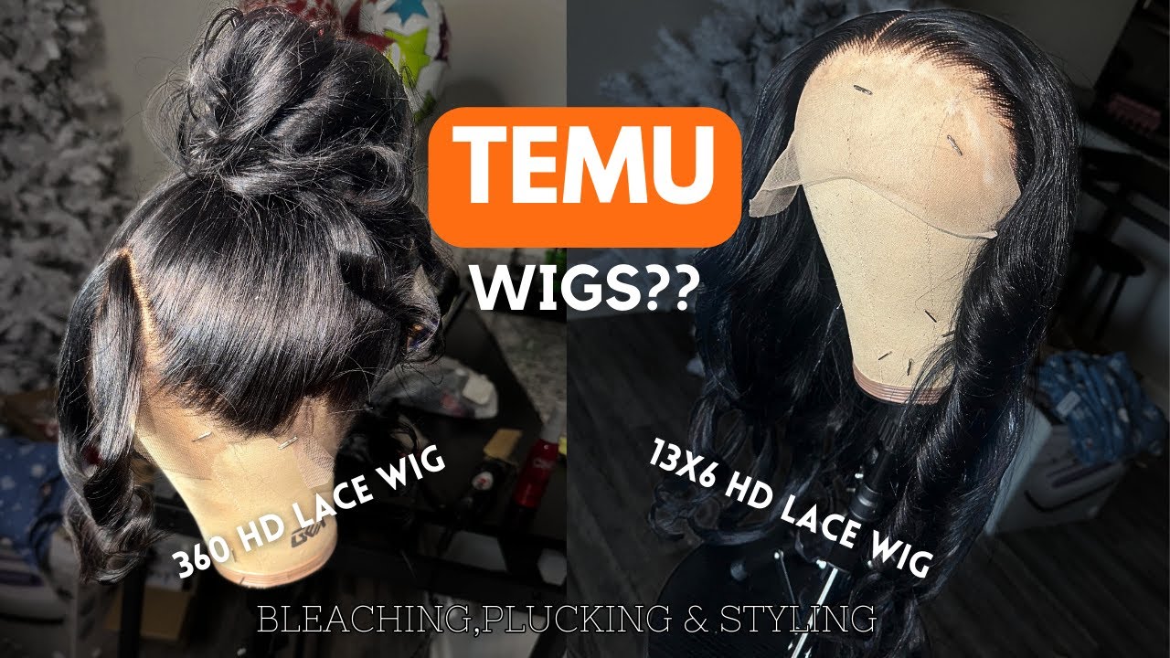 TEMU WIGS| 360 HD LACE WIG| 13X6 HD LACE WIG| DETAILED BLEACHING, PLUCKING & STYLING