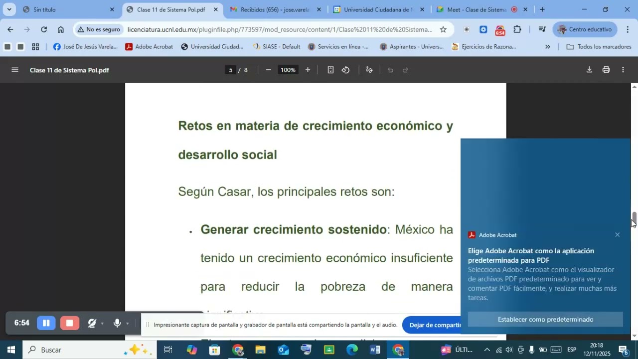 Clase de Sistema Político 11