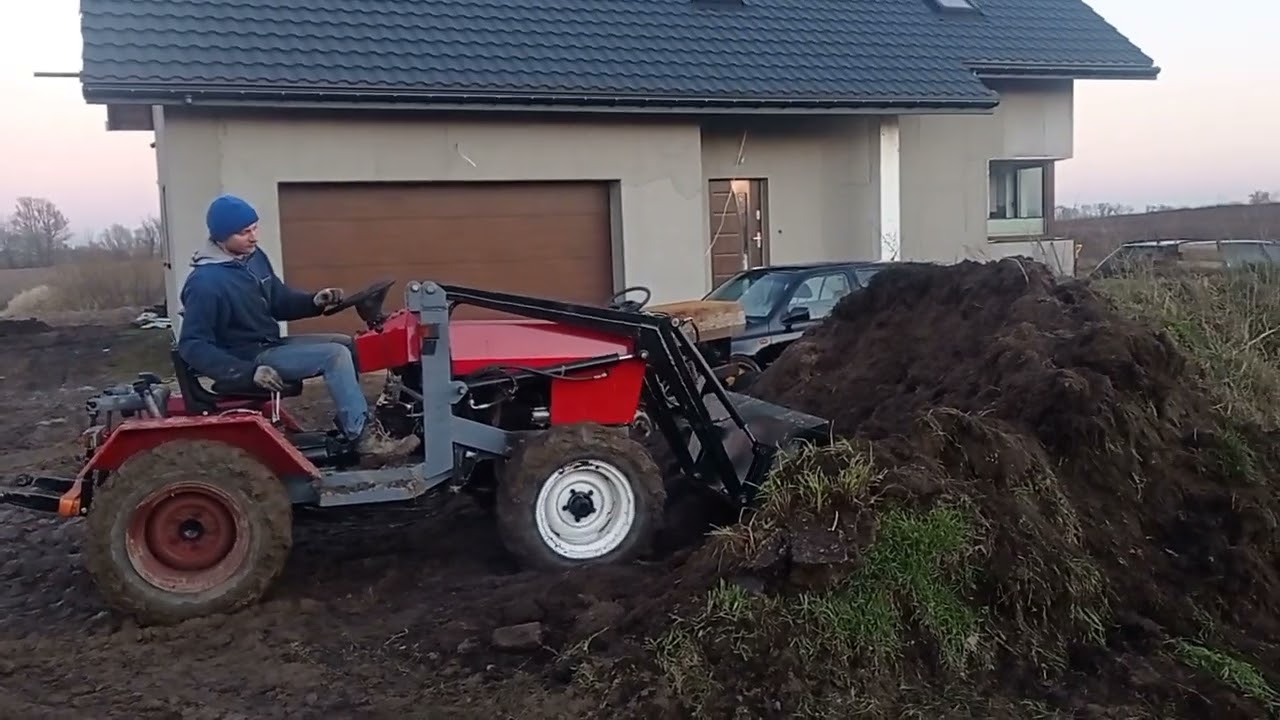 Praca turem - przewóz ziemi, porządki na działce, traktorek sam 1.6d 4x4 tur