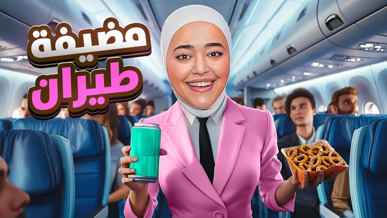 اشتغلت مضيفة طيران لمدة يوم كامل !