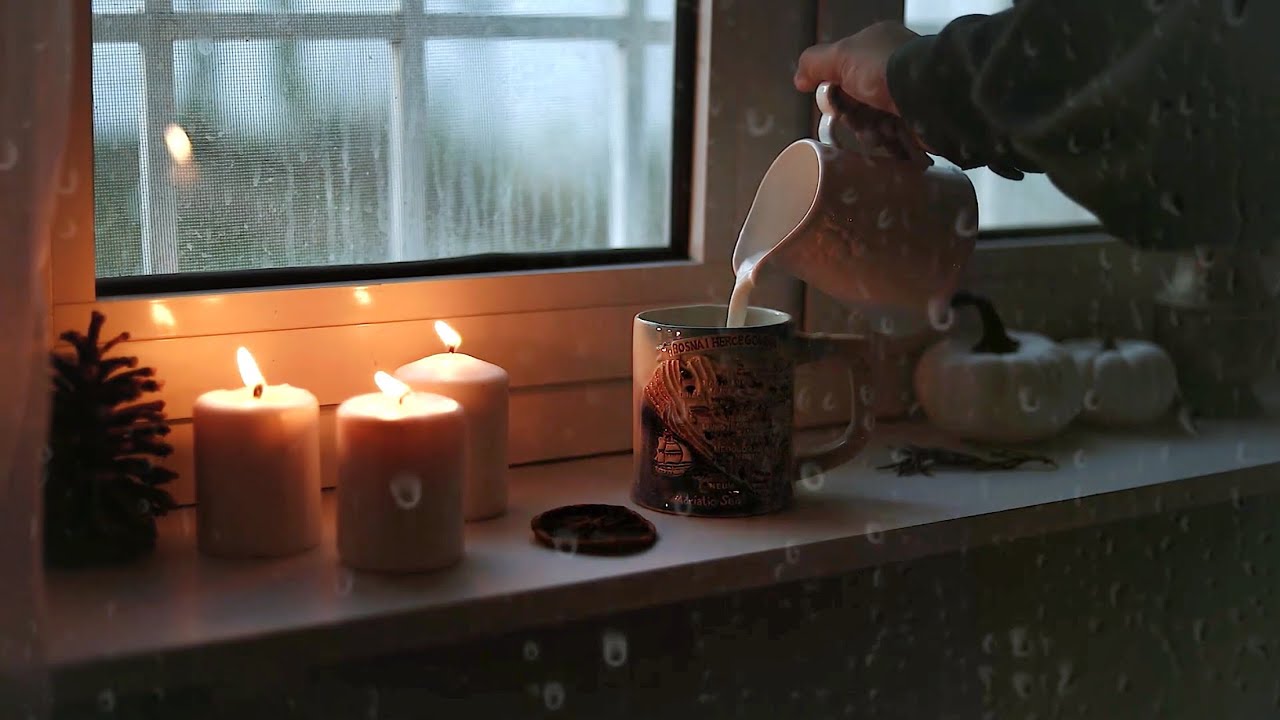 يوم دافئ ممطر - فطيرة التفاح 🌧 rainy day apple pie 🍃