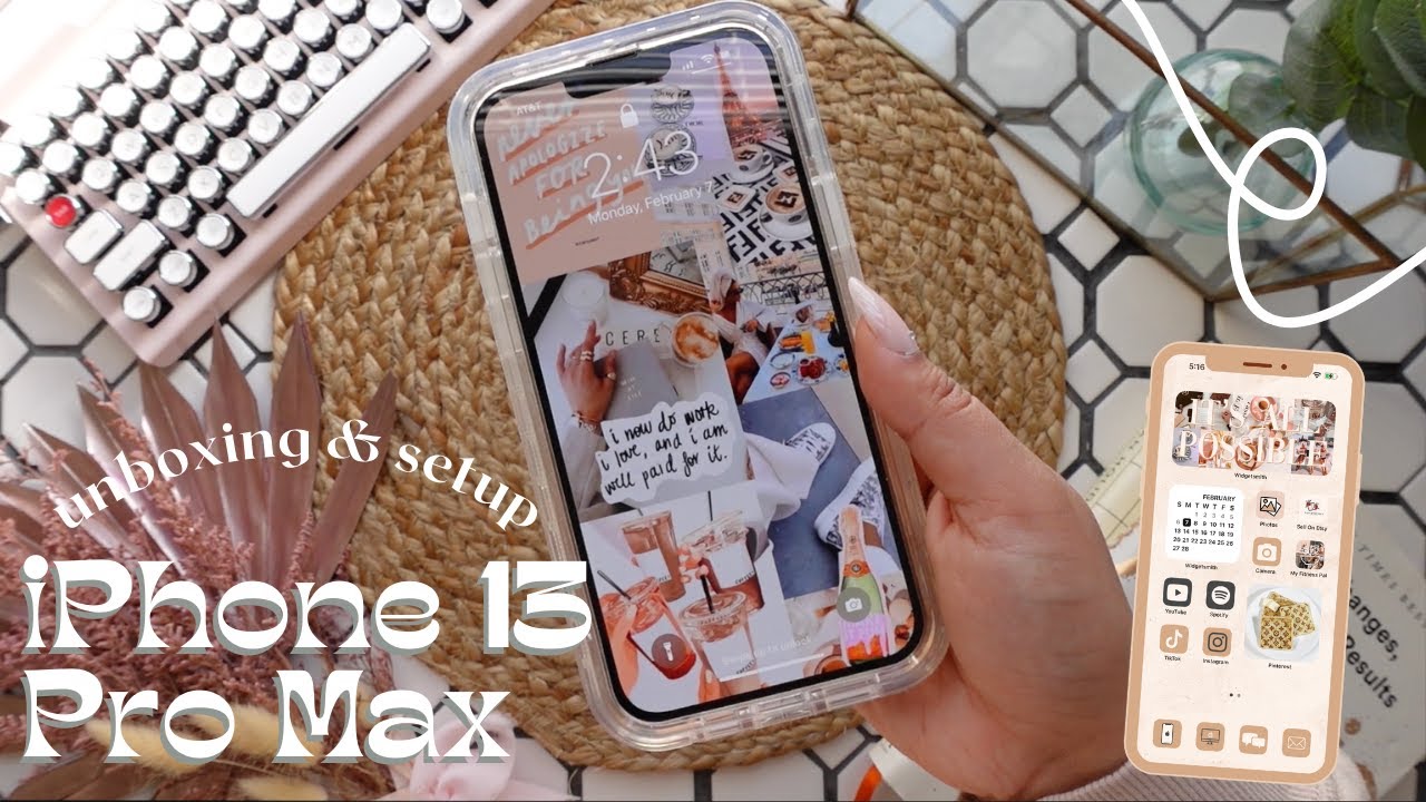 iPhone 13 Pro Max Unboxing & What's on my iPhone - Aesthetic