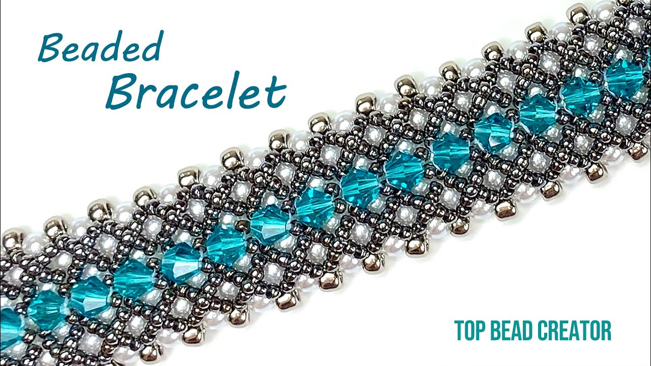 Right angle weave net bracelet, DIY Jewelry Tutorial