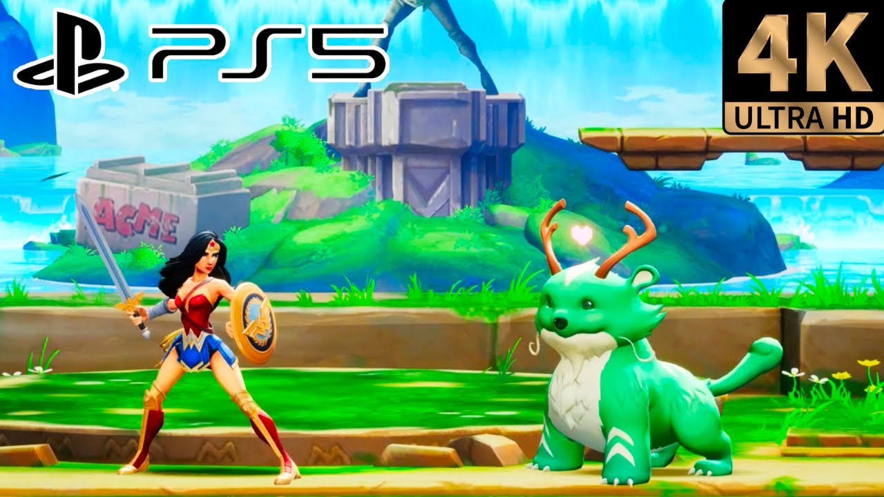 Multiversus Wonder Woman & Reindog Gameplay PS5 4K 60FPS