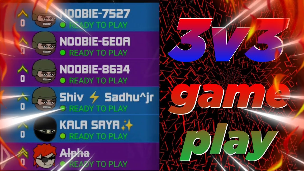 mini militia classic || 3v3 gameplay hard gameplay 🥵🥵 || must watch